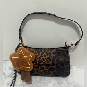 NEW Jane and Berry leopard mini purse with star stuffed animals NWT